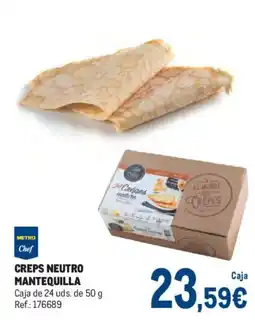 Makro Metro Chef creps neutro mantequilla oferta
