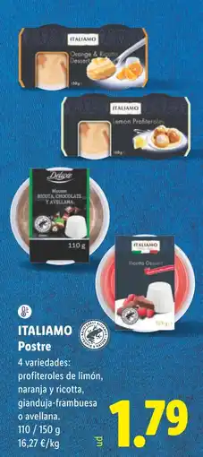 Lidl Italiamo postre oferta