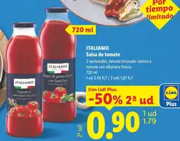 Lidl Italiamo salsa de tomate oferta