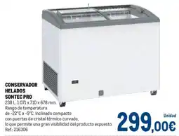 Makro Sontec pro conservador helados oferta