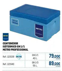 Makro Metro Professional contenedor isótermico gn 1/1 oferta