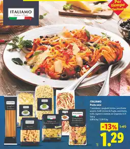 Lidl Italiamo pasta seca oferta