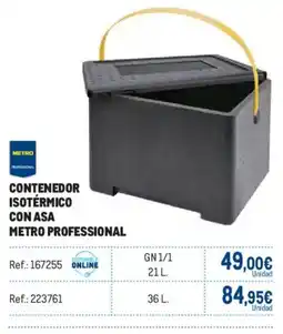 Makro metro professional contenedor isotermico con asa oferta