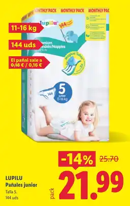 Lidl Lupilu pañales junior oferta