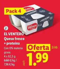 Lidl El ventero queso fresco + proteína oferta