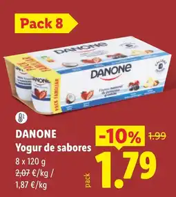 Lidl Danone yogur de sabores oferta