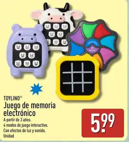 ALDI TOYLINO Juego de memoria electrónico oferta