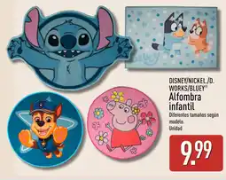 ALDI DISNEY/NICKEL./D. WORKS/BLUEY Alfombra infantil oferta