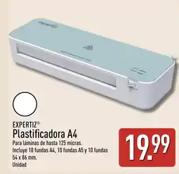 ALDI EXPERTIZ Plastificadora A4 oferta