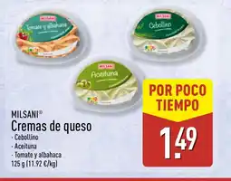 ALDI MILSANI Cremas de queso oferta