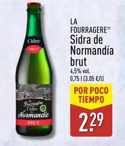 ALDI LA FOURRAGERE Sidra de Normandía oferta