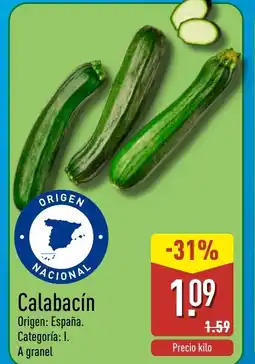 ALDI Calabacín oferta
