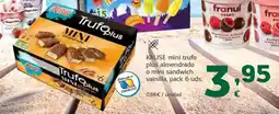 HiperDino KALISE mini trufo plus almendrado o mini sándwich vainilla, pack 6 uds. oferta