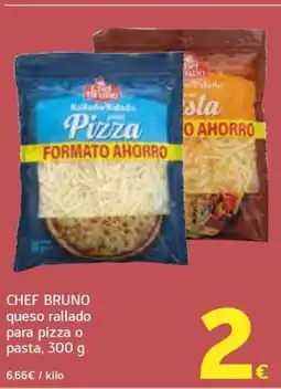 HiperDino CHEF BRUNO queso rallado para pizza o pasta oferta