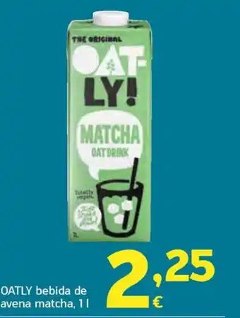 OATLY bebida de avena matcha=