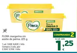 HiperDino FLORA margarina sin aceite de palma oferta