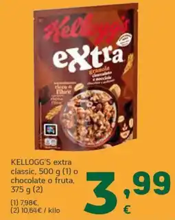HiperDino KELLOGG'S extra classic o chocolate o fruta oferta