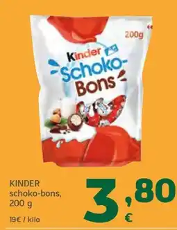 HiperDino KINDER schoko-bons oferta