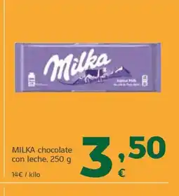 HiperDino MILKA chocolate con leche oferta