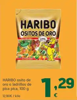 HiperDino HARIBO osito de oro o ladrillos de pica pica oferta
