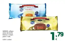 HiperDino MÁRDEL alfajor dulce de leche blanco o negro, pack 3 uds. oferta