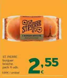 HiperDino ST. PIERRE burguer brioche, pack 4 uds oferta