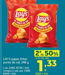HiperDino LAY'S papas fritas punto de sal oferta