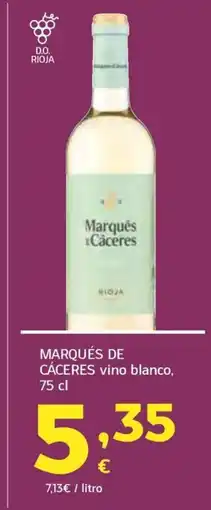 HiperDino MARQUÉS DE CÁCERES vino blanco oferta