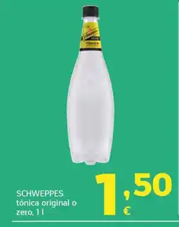 HiperDino SCHWEPPES tónica original o zero oferta