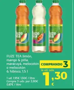 HiperDino FUZE TEA limón, mango & piña, maracuyá, melocotón o melocotón & hibisco oferta