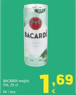 HiperDino BACARDI mojito 5% oferta