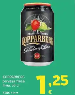 HiperDino KOPPARBERG cerveza fresa lima oferta