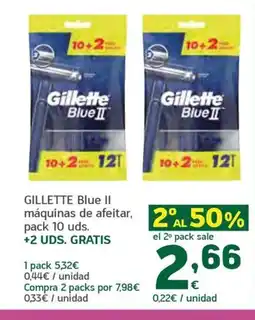 HiperDino GILLETTE Blue II máquinas de afeitar oferta