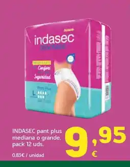 HiperDino INDASEC pant plus mediana o grande, pack 12 uds. oferta