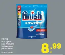 HiperDino FINISH lavavajillas para máquina todo en uno, pack 45 uds. oferta