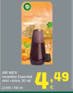 HiperDino AIR WICK recambio Essential mist cítrico oferta