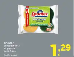 HiperDino SPONTEX estropajo frota stop grasa, pack 2 uds. oferta