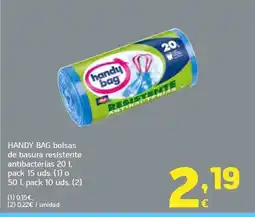 HiperDino HANDY BAG bolsas de basura resistente antibacterias oferta