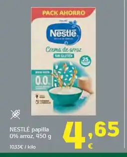 HiperDino NESTLÉ papilla 0% arroz oferta