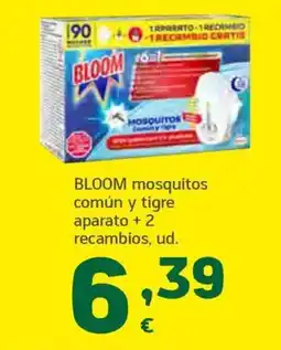HiperDino BLOOM mosquitos común y tigre aparato +2 recambios, ud. oferta