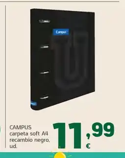 HiperDino CAMPUS carpeta soft A4 recambio negro oferta