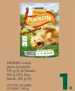 HiperDino FRISKIES snack perro funtastix oferta