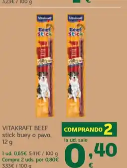HiperDino VITAKRAFT BEEF stick buey o pavo oferta