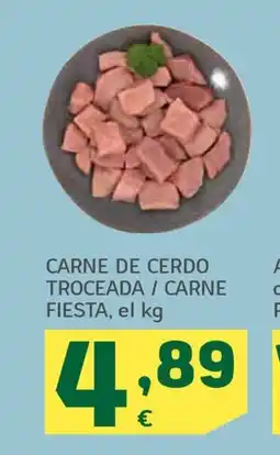 HiperDino Carne de cerdo troceada carne fiesta oferta