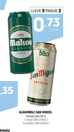 Coviran ALHAMBRA SAN MIGUEL Cerveza lata oferta