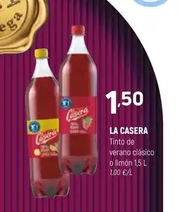 Coviran LA CASERA Tinto de verano clásico o limón oferta