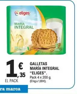 E.Leclerc ELIGES Galletas maría integral oferta