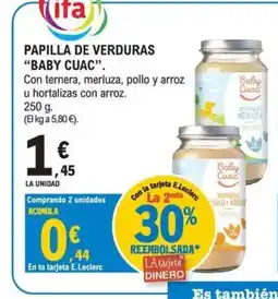 E.Leclerc BABY CUAC Papilla de verduras oferta