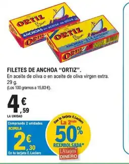 E.Leclerc ORTIZ Filetes de anchoa oferta