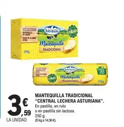 E.Leclerc CENTRAL LECHERA ASTURIANA Mantequilla tradicional oferta